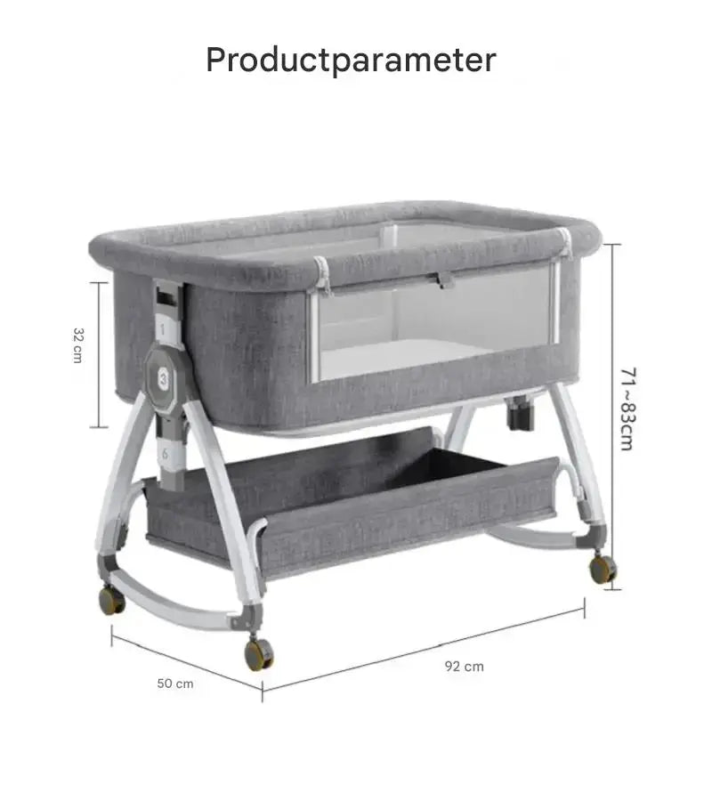 Berceau Bébé Réglable 0-36 Mois | Cadre Aluminium | Hauteur Ajustable