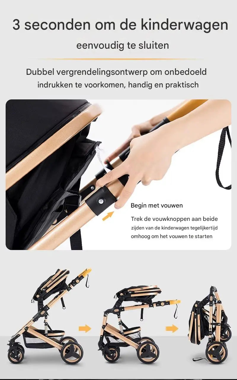 Poussette 3-en-1 avec Siège Auto – 9 Accessoires Inclus | Dès la Naissance