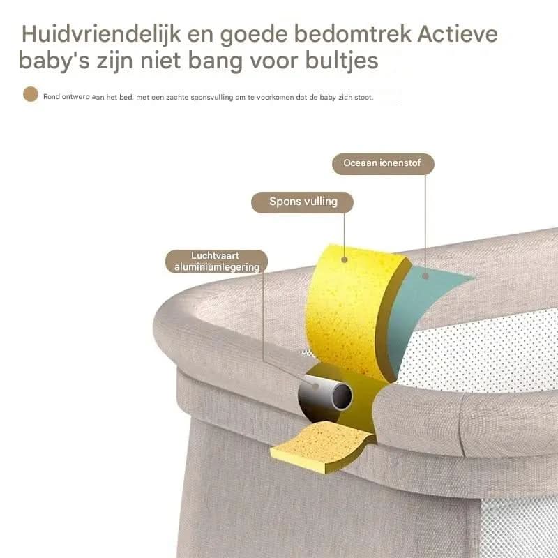 Berceau Balançoire avec Moustiquaire | Lit & Aire de Jeu pour Nouveau-Né